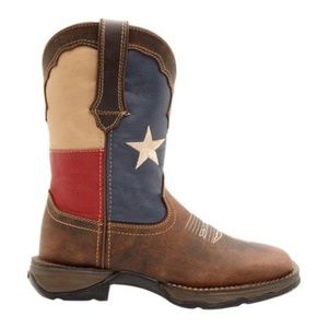 Durango Texas Flag Square Toe Western Boots Size 8